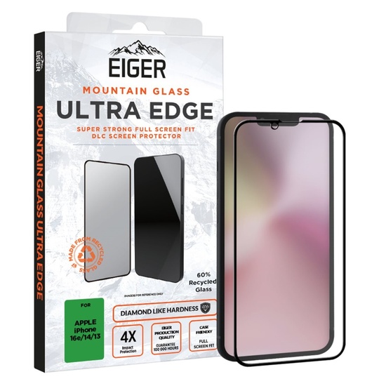 Eiger Folie Sticla Mountain Glass Ultra iPhone 16e / iPhone 14 / iPhone 13 / iPhone 13 Pro Clear