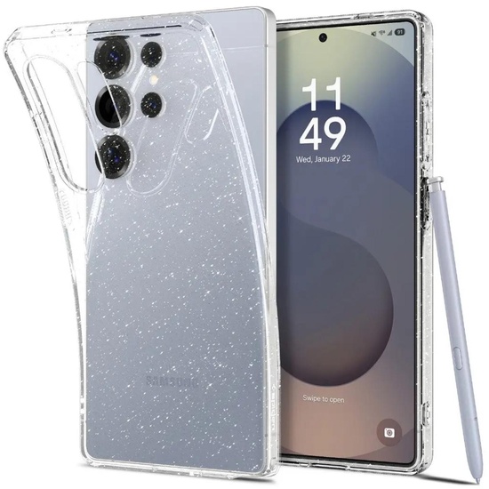 Spigen Husa Liquid Crystal Glitter Samsung Galaxy S25 Ultra Crystal Quartz
