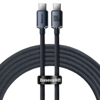 Baseus Cablu Type-C la Type-C 100W Crystal Shine, 1.2m, Super Fast Charge, Black