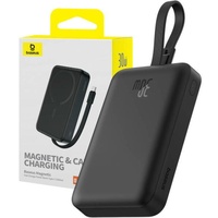 Baseus Acumulator extern Magnetic Mini 10000mAh 30W,Fast Charge, MagSafe, 2x USB-C, Lightning, Negru