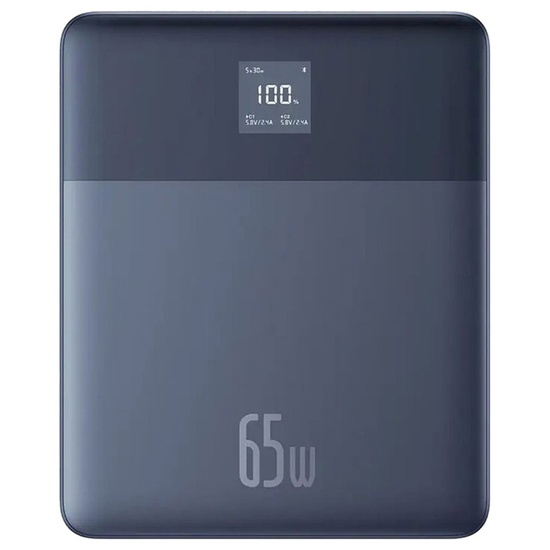 Baseus Acumulator extern Blade 12000mAh, 65W, 2x Type-C, Digital Display, cablu USB-C, Albastru