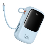 Baseus Acumulator extern QPow Pro+ 20000mAh, 22.5W, Lightning, 2xType-C, USB, cablu USB-C, Albastru