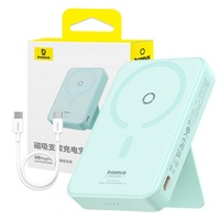 Baseus Acumulator extern MagPro Magnetic 5000mAh, 20W, MagSafe, USB-C, cablu Type-C, 3A, 30cm, Mint