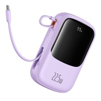 Baseus Acumulator extern QPow Pro+ 20000mAh, 22.5W, Lightning, 2xType-C, USB, cablu USB-C, Mov