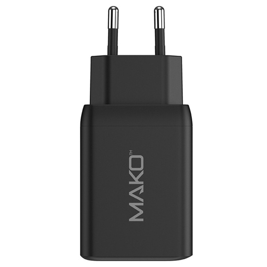 Mako Incarcator Retea Quick Charge 45W GaN2, 2x Type-C, EU, Black