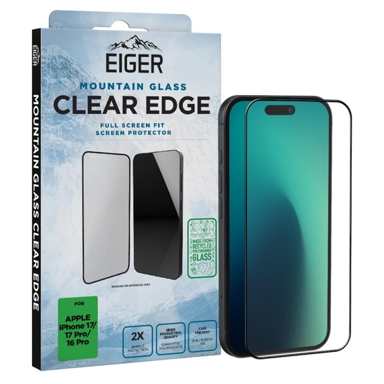 Eiger Folie Sticla 3D Mountain Glass iPhone 17 / iPhone 17 Pro / 16 Pro Clear