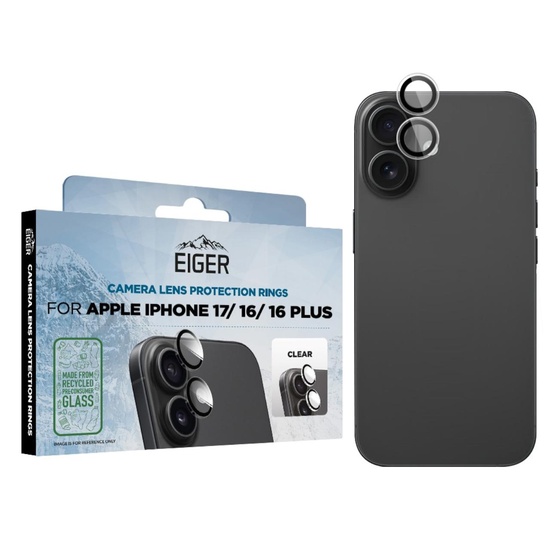 Eiger Folie Sticla Camera 3D Mountain Glass iPhone 17/ iPhone 16/ 16 Plus Clear