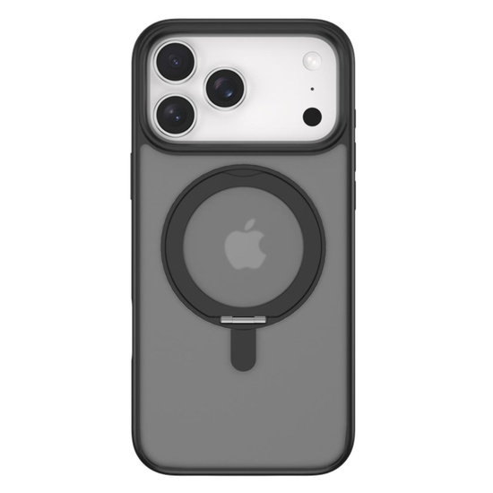Devia Husa Eleguard Series Magnetic Shockproof iPhone 17 Pro Max Negru, cu suport rotativ 360 grade