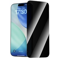 Devia Folie Sticla Van Series Full Screen Privacy iPhone 17 Pro Max, Black, kit special de montare