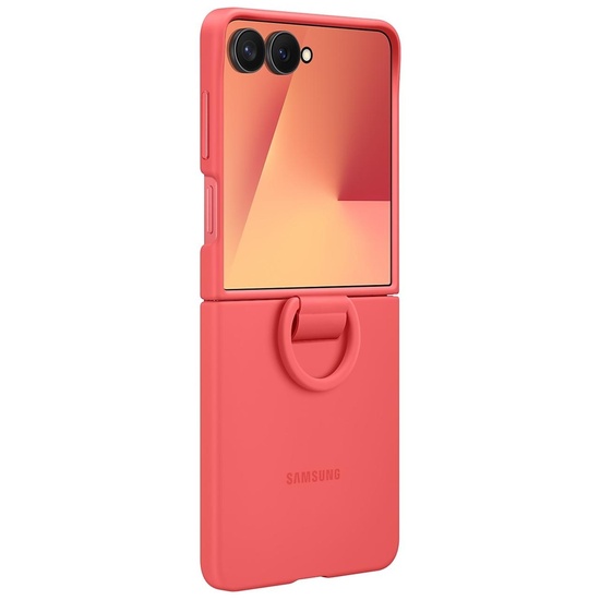Samsung Husa Originala Silicone Cover cu inel Samsung Galaxy Z Flip7 Rosu