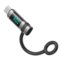 Mcdodo Adaptor Lightning la Type-C 60W, Pigeon Series, carlig din silicon, aliaj de aluminiu, afisaj LED HD, Negru