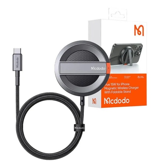 Mcdodo Incarcator wireless Magnetic, Suport, 15W, 1m Gri