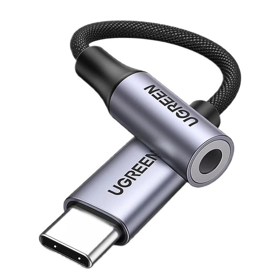 Ugreen Cablu Audio Type-C la Jack 3.5mm, Analogic si digital, 10cm, Gri