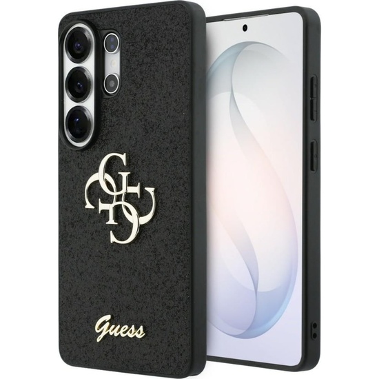 Guess Husa Fixed Glitter 4G Metal Logo Samsung Galaxy S26 Ultra Negru