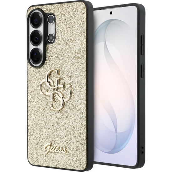 Guess Husa Fixed Glitter 4G Metal Logo Samsung Galaxy S26 Ultra Auriu