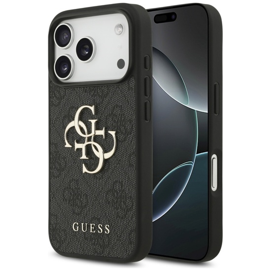 Guess Husa 4G Big Metal Logo iPhone 17 Pro Negru