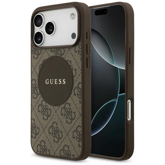 Guess Husa 4G Circle Classic Logo MagSafe iPhone 17 Pro Max Maro