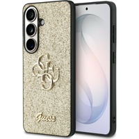 Guess Husa Fixed Glitter 4G Metal Logo Samsung Galaxy S26 Auriu