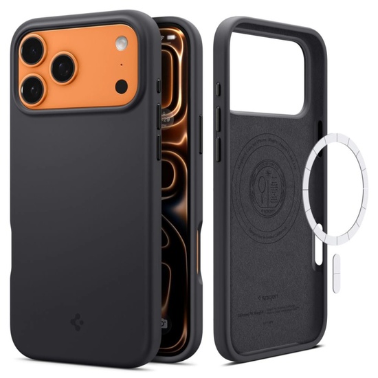 Spigen Husa Silicone Fit MagSafe iPhone 17 Pro Max Black