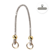 Lemontti Snur de mana pentru telefon Crystal Glow, 30cm, Argintiu