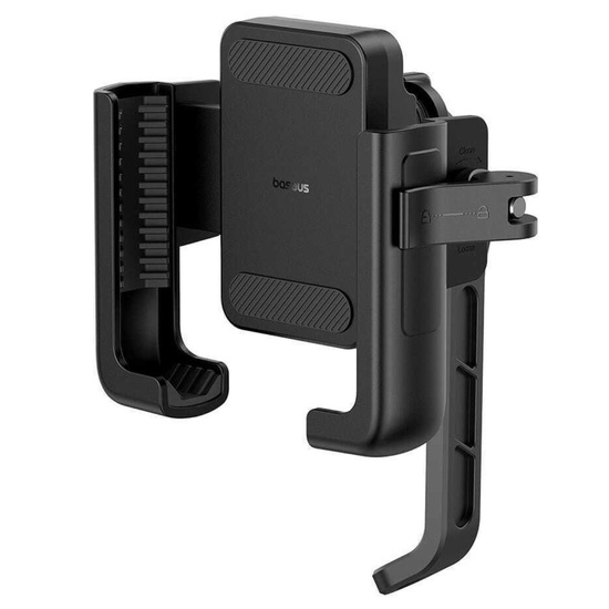 Baseus Suport Telefon pentru Bicicleta / motocicleta GoTrip, rotatie 360°, rezistent la socuri, pentru telefoane cu diagonala 5,7–7,2 inch, Negru