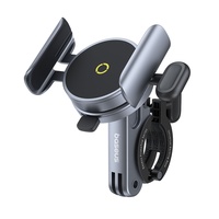 Baseus Suport Telefon pentru Bicicleta PrimeTrip Series, clips magnetic, blocare cu surub,pentru telefoane cu diagonala 5.2 – 7.2 inch, Negru