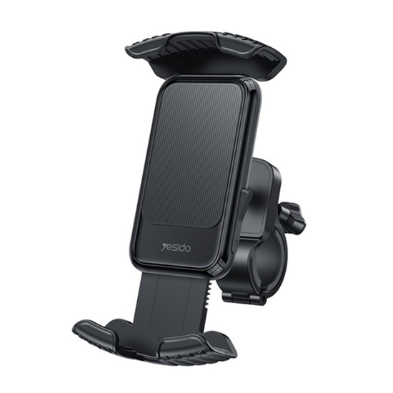 Yesido Suport Telefon pentru Bicicleta, rotatie 360, stabilizare cu o singura atingere, blocare, pentru telefoane cu diagonala 4.8-7.2 inch, Negru