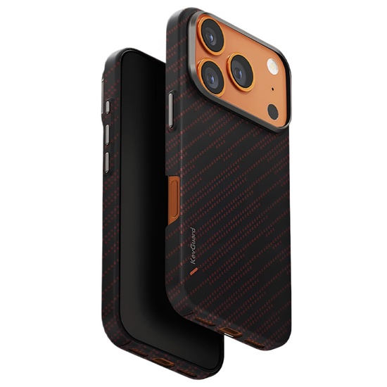 Uniq Husa Keva Edge Aramid MagClick iPhone 17 Pro Max Negru / Rosu