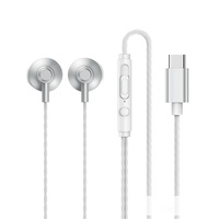 Remax Casti Stereo RM-711A Type-C Silver (in-ear, telecomanda)