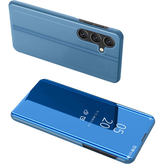 Lemontti Husa Book Clear View Samsung Galaxy A25 5G Albastru